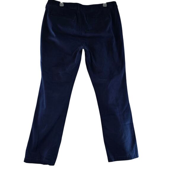St John's Bay Girlfriend Pants Navy Blue Women's Size 14 - Picture 2 of 7